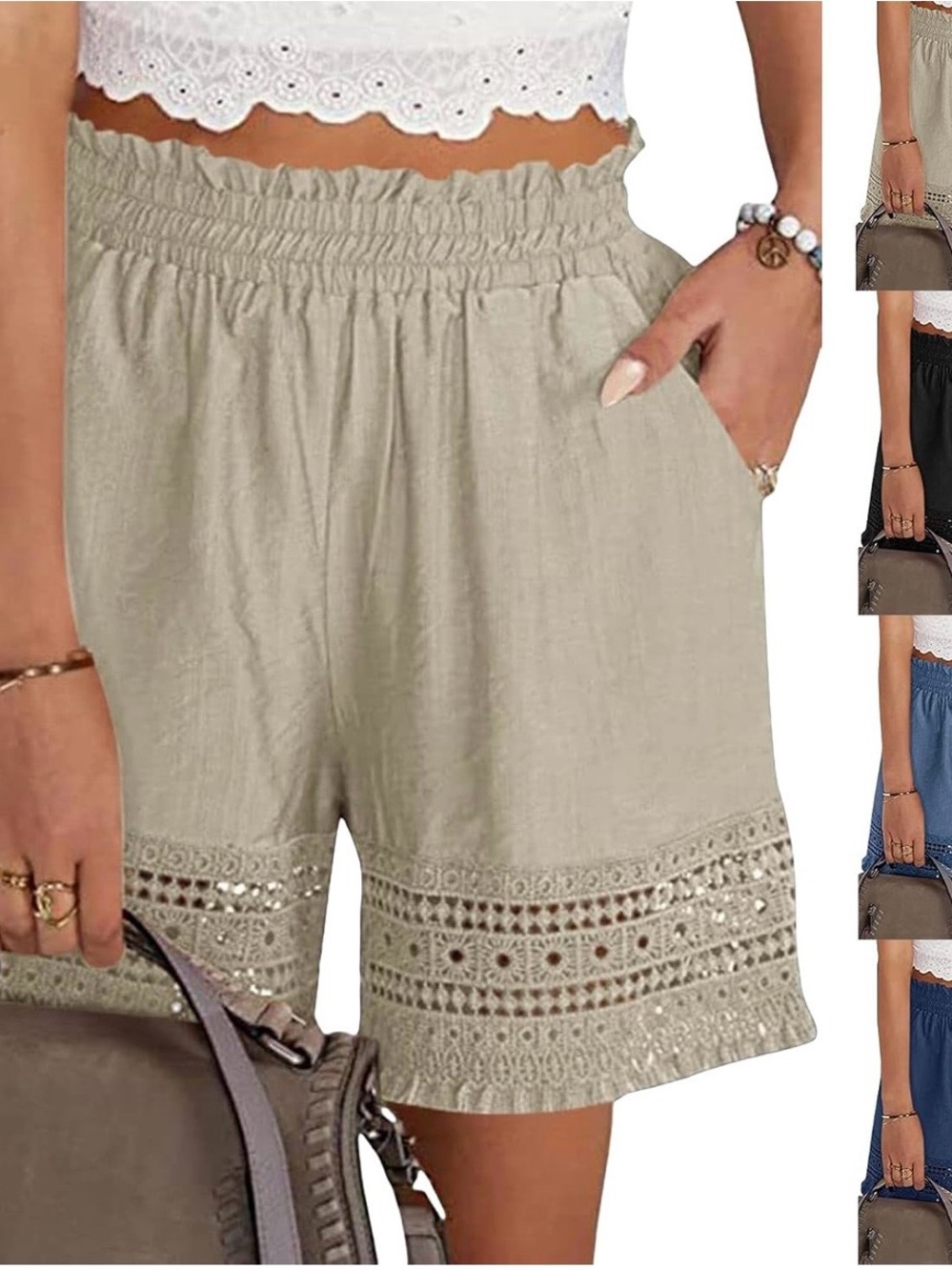 New! Lace detail shorts